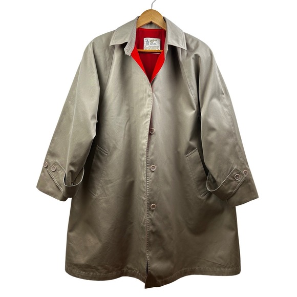 London Fog Jackets & Blazers - London Fog‎ Vintage Swing Coat Womens 14 Red Lined Classic Trench Parisian Style